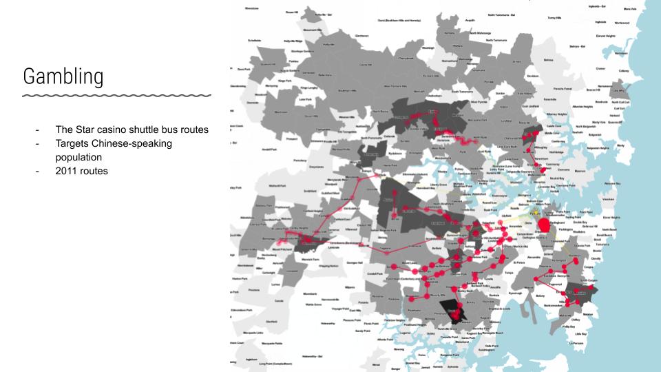 Poker machines mapped against social disadvantage in Sydney